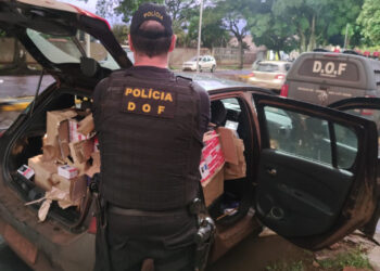 Veículo que vinha para a Capital com produtos ilegais é apreendido durante a Operação Hórus