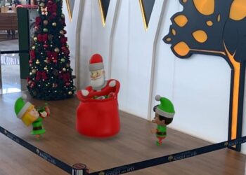 Realidade aumentada permite brincadeira com personagens virtuais em Shopping