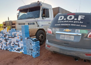 Carreta com produtos eletrônicos ilegais é apreendida pelo DOF na Operação Hórus
