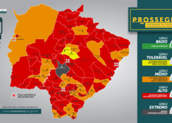 Mais de 64% dos municípios de MS estão com alto risco de infecção da Covid-19
