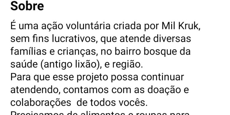 Há 5 anos, “Sonho de Criança” abraça comunidade lhe dando de volta o desejo da vida
