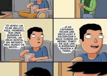 Humor: Tirinha prevê Covid, capivaras escravizando o mundo, ETs e tudo isso na TV