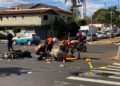 Acidente grave entre motos deixa três feridos na Avenida Ernesto Geisel