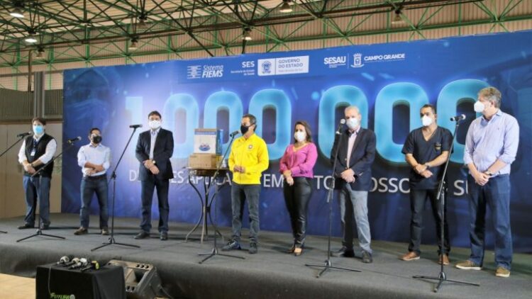 MS lidera ranking nacional com 1 milhão de doses aplicadas contra a Covid-19