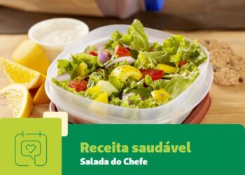 Aprenda a fazer uma salada que leva pão de forma, manga, morango, alface e muito mais