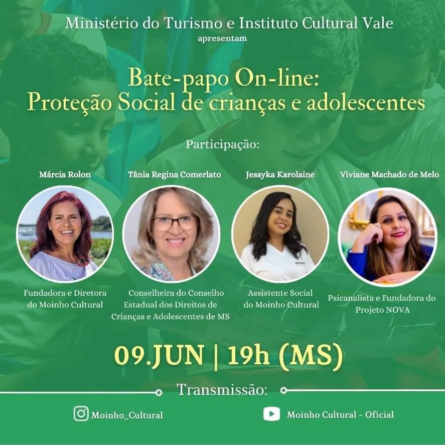 Moinho Cultural realiza encontro virtual com o tema “Proteção social de crianças e adolescentes”