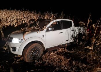 Triton roubada em SP é apreendida em milharal, após perseguição, com 1,5 tonelada de drogas