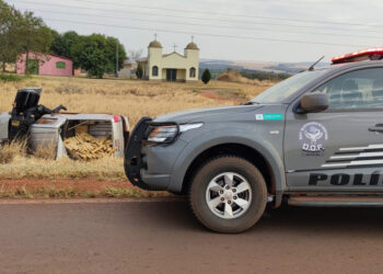 Condutor capota camionete carregada com mais de 1 tonelada de maconha e é preso pelo DOF