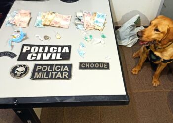 Com ajuda de cão farejador, polícia prende três por tráfico em Ribas do Rio Pardo