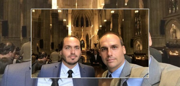 Carlos e Eduardo buscam terceirizar a empresas americanas disparos de fake news nas redes