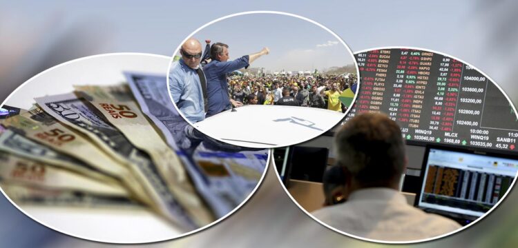 Bolsa desaba e dólar dispara em reação aos discursos de Bolsonaro de ontem