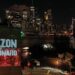 Projeções na cidade de Nova York denunciam Bolsonaro e a destruição da Amazônia