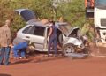 Acidente entre carro e carreta mata 2 mulheres e deixa homem em estado grave na MS-376