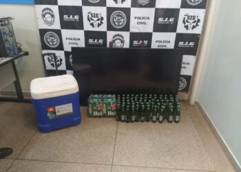 Ladrões são presos por furtar 88 garrafas de cerveja em bar de Três Lagoas
