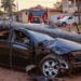 Em quarto acidente com poste, estrutura cai inteira em cima de carro na Capital