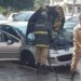 Vídeo: Motor de carro pega fogo na Afonso Pena, assusta populares e bombeiros são acionados