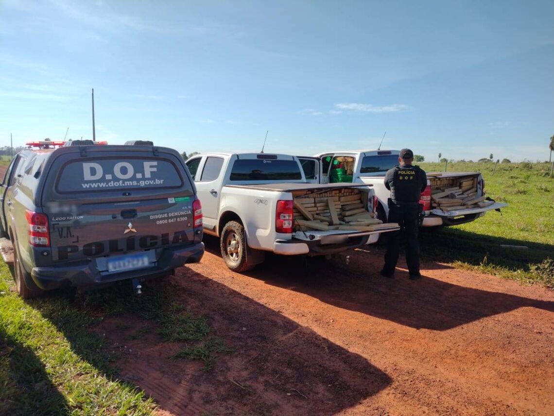 Operação Hórus apreende duas S-10 abarrotadas com mais de 3 toneladas de maconha