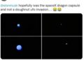 OVNI em forma de rosquinha é fotografado no céu da Suíça