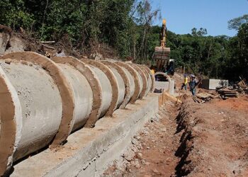Obra na cabeceira do córrego Joaquim Português de MS está 80% concluída
