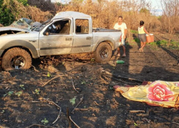 Homem morre ao capotar Ford Ranger em Corumbá, outras 2 pessoas ficam feridas