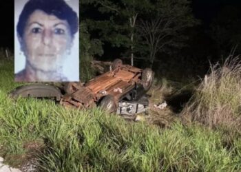 Motorista capota carro e passageira morre na BR-267 em MS