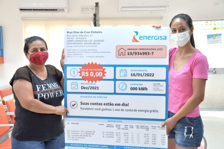 Promoção “1 Ano de Conta de Luz Grátis” teve ganhadora de Ponta Porã