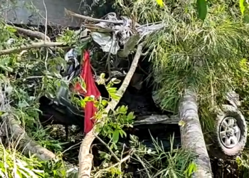 Vídeo: Caminhonete despenca em ponte do Rio Nioque, deixa 1 morto e outro em estado grave