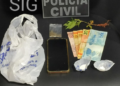 Homem é preso por tráfico de cocaína e por plantar maconha no quintal de casa