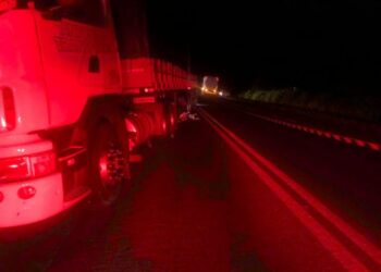 Homem morre ao se jogar debaixo de rodas de carreta com grãos na BR-267