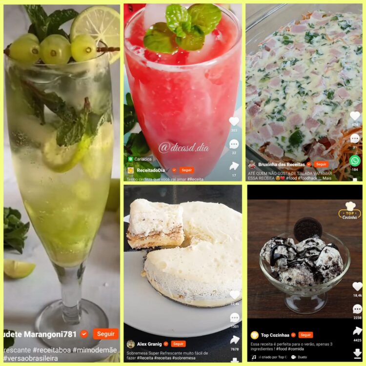 Dicas de receitas em vídeos curtos para fazer no verão