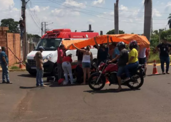 Motociclista morre, após colidir com carro no Bairro Nova Lima nesta tarde