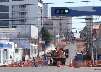 Mesmo com Carnaval, obras na área central da Capital estão em pleno vapor