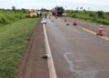 Trabalhador é morto atropelado por carro enquanto sinalizava BR-163 em MS