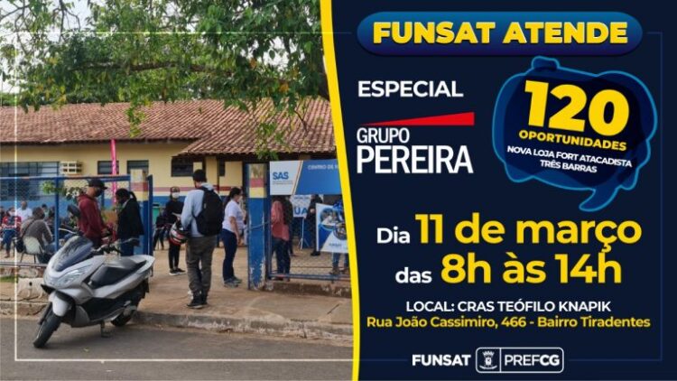 Prefeitura leva mais de 100 vagas de empregos no Bairro Tiradentes com Funsat Atende