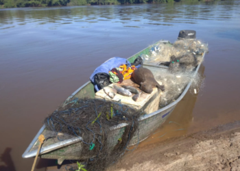 Dupla é presa no Rio Ivinhema por matar Capivara e por pesca predatória em MS