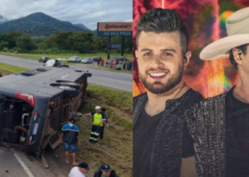 Morre o cantor Aleksandro da dupla com Conrado e mais 5 em acidente com ônibus em SP