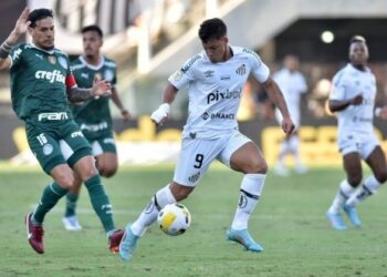 Palmeiras vence Santos e assume ponta provisória do Brasileirão