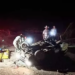 Casal fica em estado grave ao bater Fiat Uno em capivara e capotar na BR-359