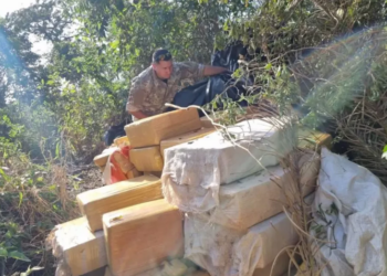 Acampamento do tráfico é descoberto na fronteira e 18 toneladas de drogas são apreendidas