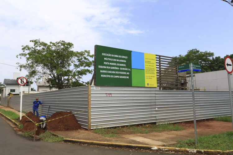 Construção de espaço multiuso no Parque dos Poderes está mais de 50% pronta