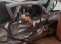 Colisão entre dois carros mata mulher, deixa homem e criança feridos na fronteira