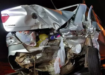 Casal fica ferido, após condutor de Gol colidir atrás de Voyage na MS-395