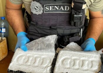 Dupla é interceptada na fronteira em Van com vários pacotes de cocaína da marca Audi