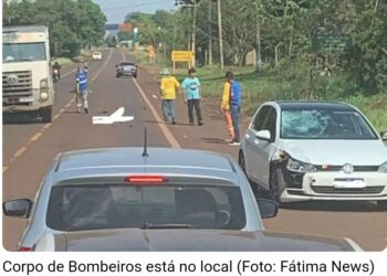 Condutor de Golf atropela e mata pedestre na entrada de Fátima do Sul