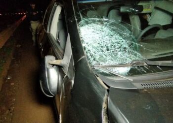 Mulher se joga em frente a carro na BR-163, é atropelada e morre em MS