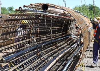 Obras da ponte da Rota Bioceânica avançam e trabalho chega a 13% do cronograma