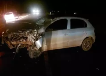 Colisão entre moto e VW  Gol na MS-164 mata uma pessoa