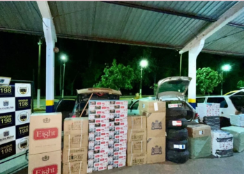 Trio de mulheres é interceptado com mais de R$ 110 mil em cigarros contrabandeados em MS