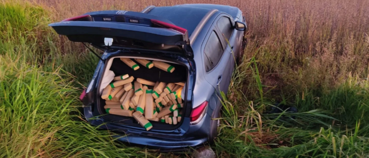 Polícia apreende Fiat Pulse abandonado na MS-164 com mais de R$ 1 milhão em maconha