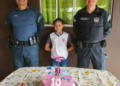 Polícia Militar participa de aniversário de “fã” da PM em Rio Verde